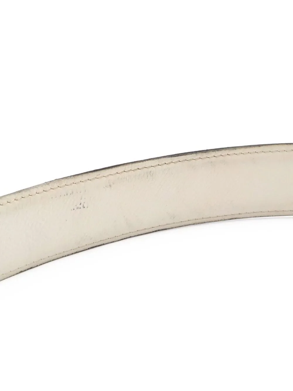 Hermes Belt Buckle Reversible Box Calf Veau Epsom Black White Silver 85